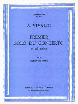 1er solo du Concerto en sol majeur VIVALDI Partition Violon