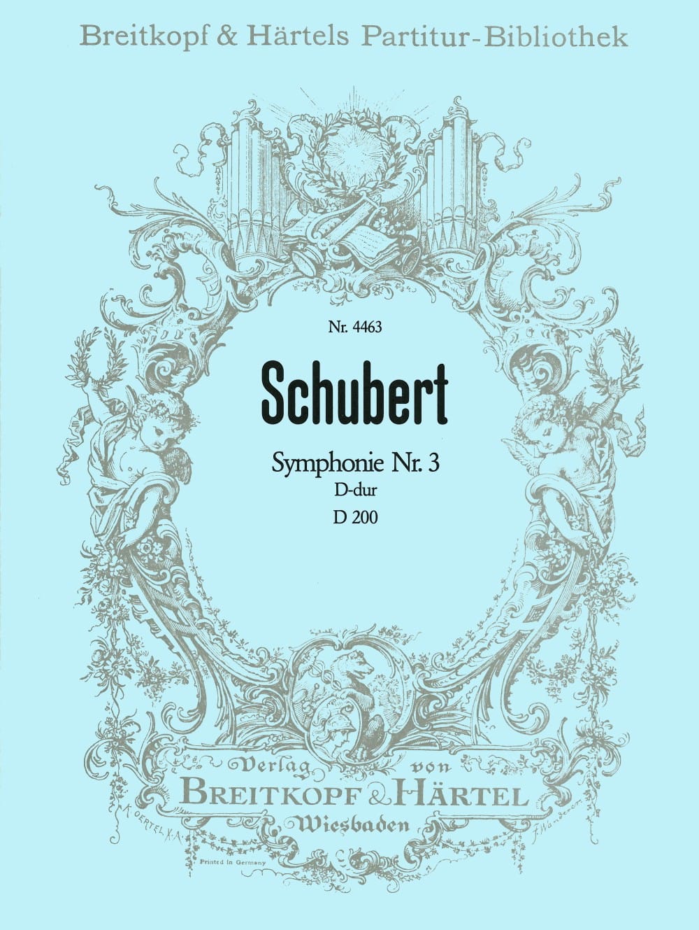Symphonie, Nr. 3 D-dur D 200 SCHUBERT Partition Grand format