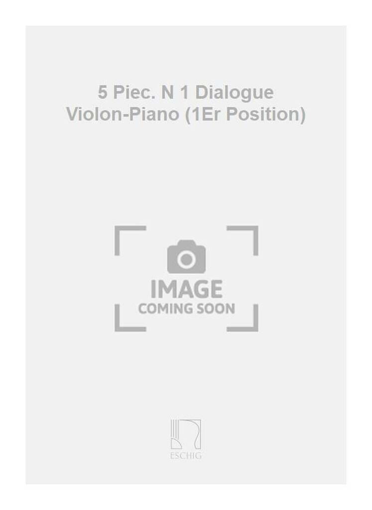 Dialogue n° 1 des 5 pièces Nicolas Karjinsky Partition Violon