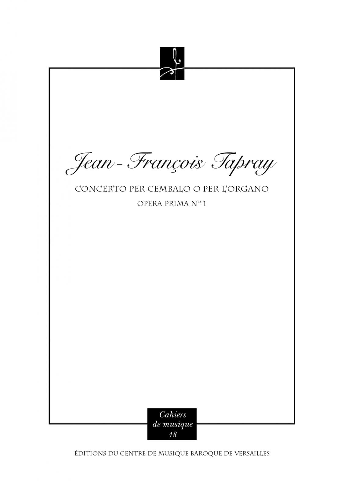 Concerto - opera prima n° 1 - Conducteur - Jean-François Tapray
