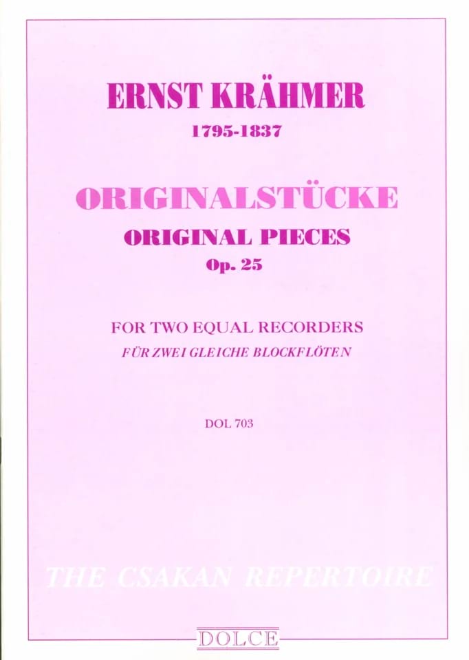 Originalstücke Op. 25 Ernst Krähmer Partition