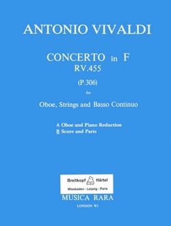 Concerto in F major RV 455 - Oboe strings Bc - VIVALDI - Partition