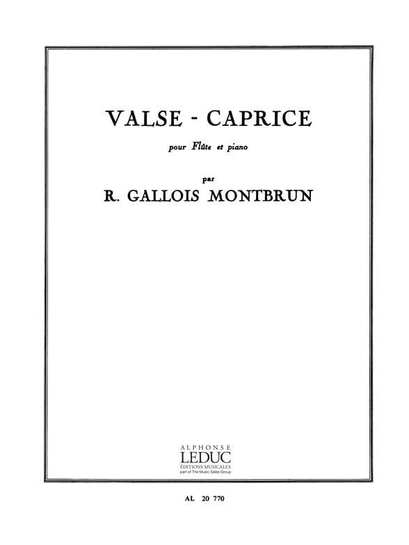Valse-Caprice - Flûte piano - Raymond Gallois-Montbrun - Partition