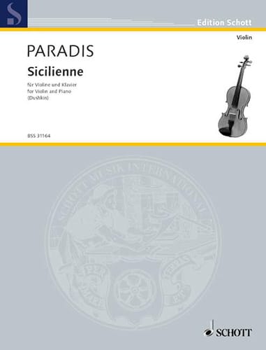 Sicilienne - Violine Maria Theresia von Paradis Partition Violon