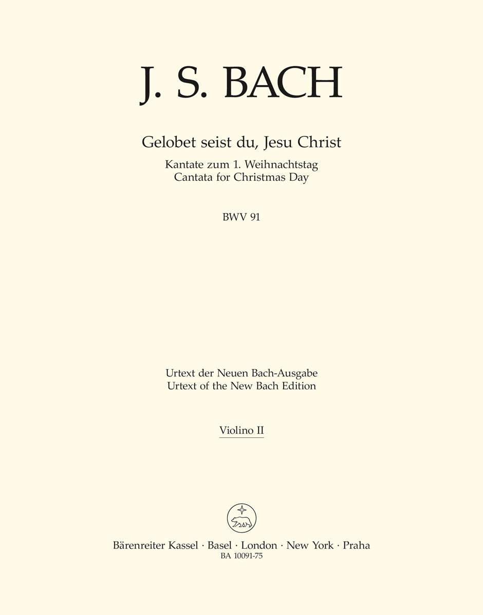 Gelobet seist du, Jesu Christ BWV 91 - BACH - Partition