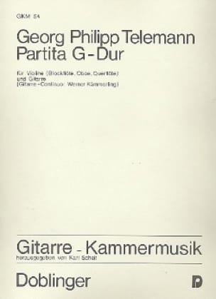 Partita G-Dur - Violine Gitarre TELEMANN Partition Duos