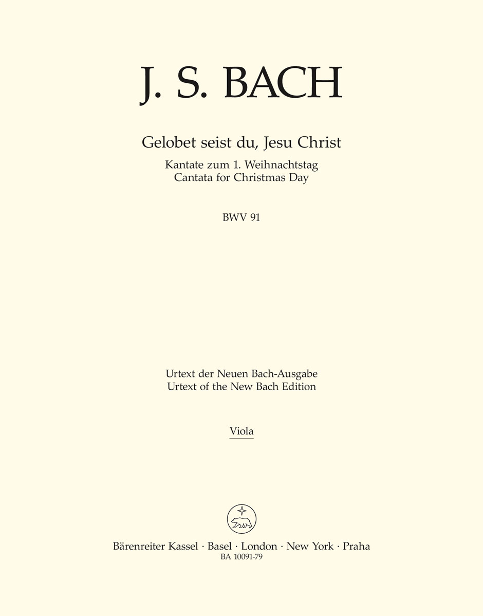 Gelobet seist du, Jesu Christ BWV 91 - BACH - Partition