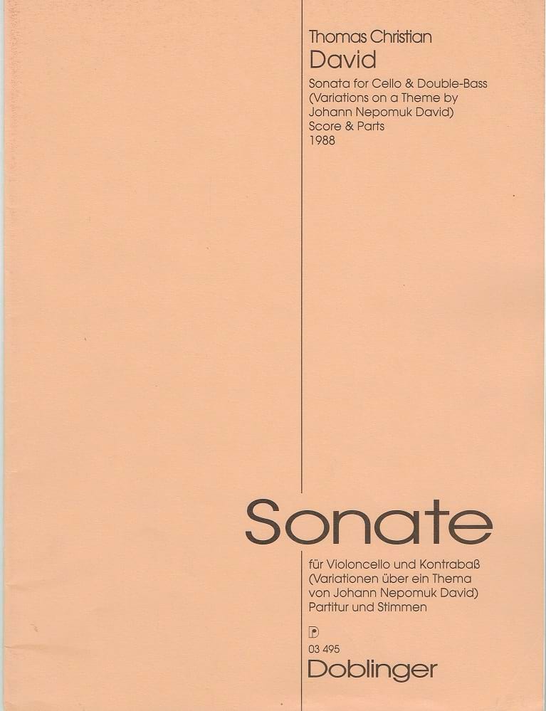 Sonate Thomas Christian David Partition