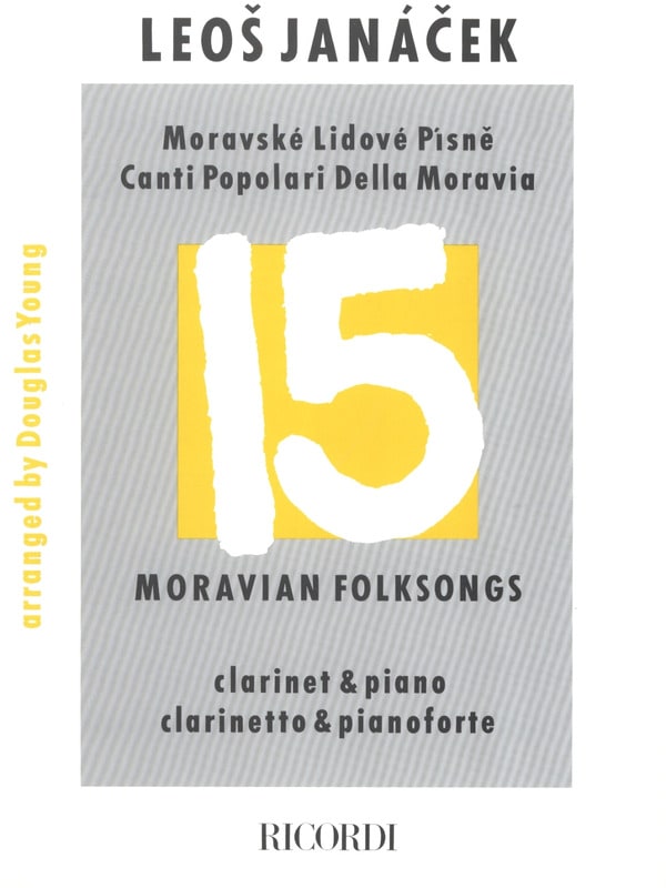 15 Moravian folksongs - Clarinet JANACEK Partition Clarinette