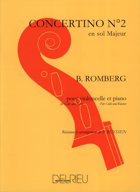 Concertino n° 2 en sol majeur Op. 38 ROMBERG Partition Violoncelle