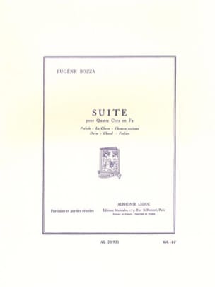 Suite pour 4 Cors - Conducteur Eugène Bozza Partition Petit format