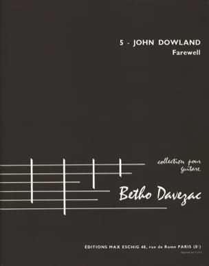 Farewell DOWLAND Partition Guitare