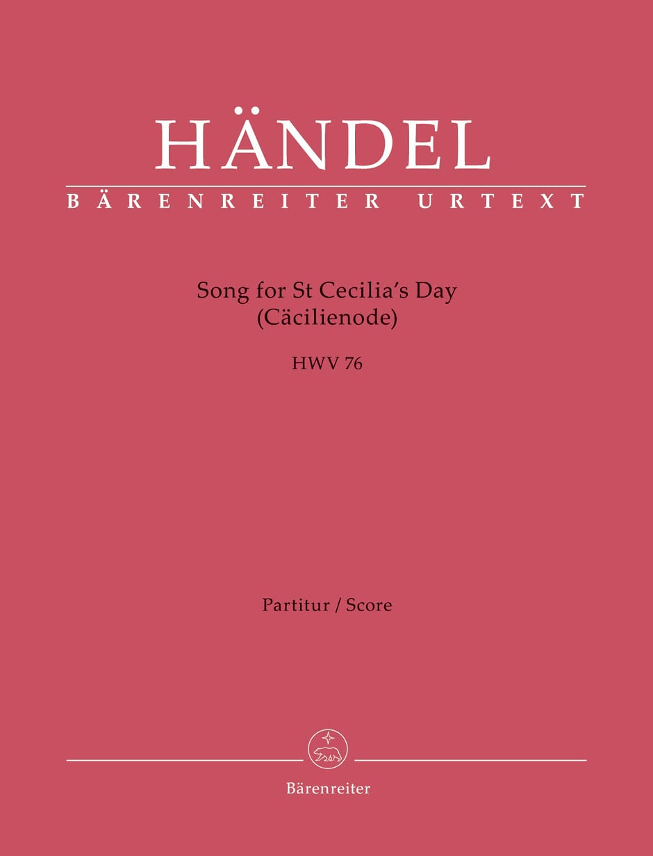 Song for St Cecilia's Day HAENDEL Partition Grand format
