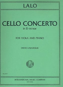 Concerto Violoncelle en ré mineur - Alto LALO Partition Alto