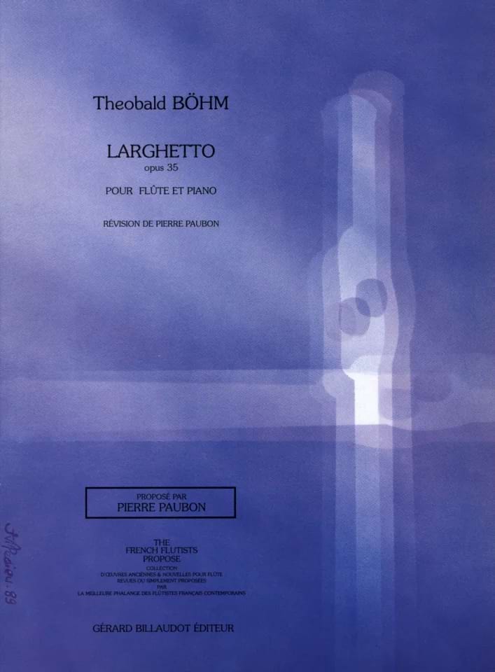 Larghetto Opus 35 Böhm Theobald Partition