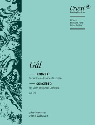 Feuillez l'ouvrage Concerto pour Violon, opus 39 - Hans Gal - Partition - Violon