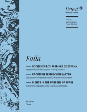 Nuits dans les Jardins d'Espagne - Score - Manuel de Falla - Partition