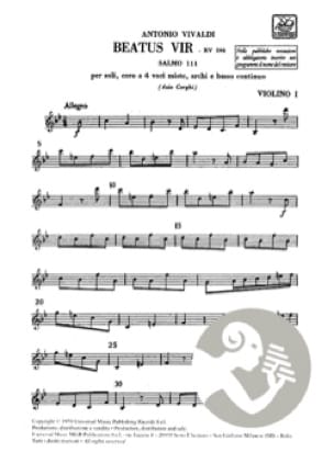 Beatus Vir Salmo 111 RV 598 - Stimmen VIVALDI Partition