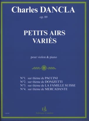 Petits airs variés Op. 89 DANCLA Partition Violon