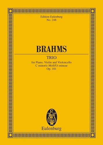 Klavier-Trio C-Moll, Op. 101 BRAHMS Partition Petit format
