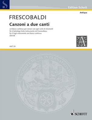 Canzoni a due canti FRESCOBALDI Partition Trios