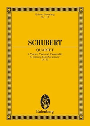 Streich-Quartett G-Moll Op. Posth. D 173 - SCHUBERT - Partition