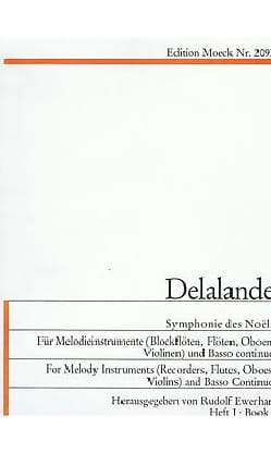 Symphonies des Noels - Volume 1 DELALANDE Partition Flûte à bec