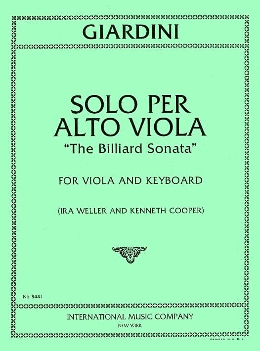 Solo pour Alto - Felice de Giardini - Partition - Alto