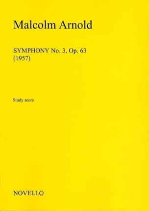 Symphonie N°3 Op.63 Malcolm Arnold Partition Grand format