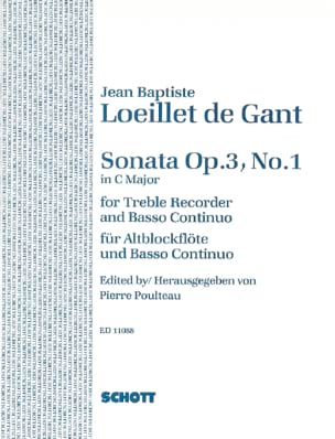Parcourir les pages de Sonata op. 3/1 - de Gant Jean Baptiste Loeillet - Partition