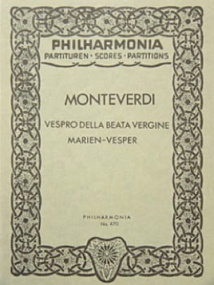 Vespro della Beata Vergine - Partitur - MONTEVERDI - Partition