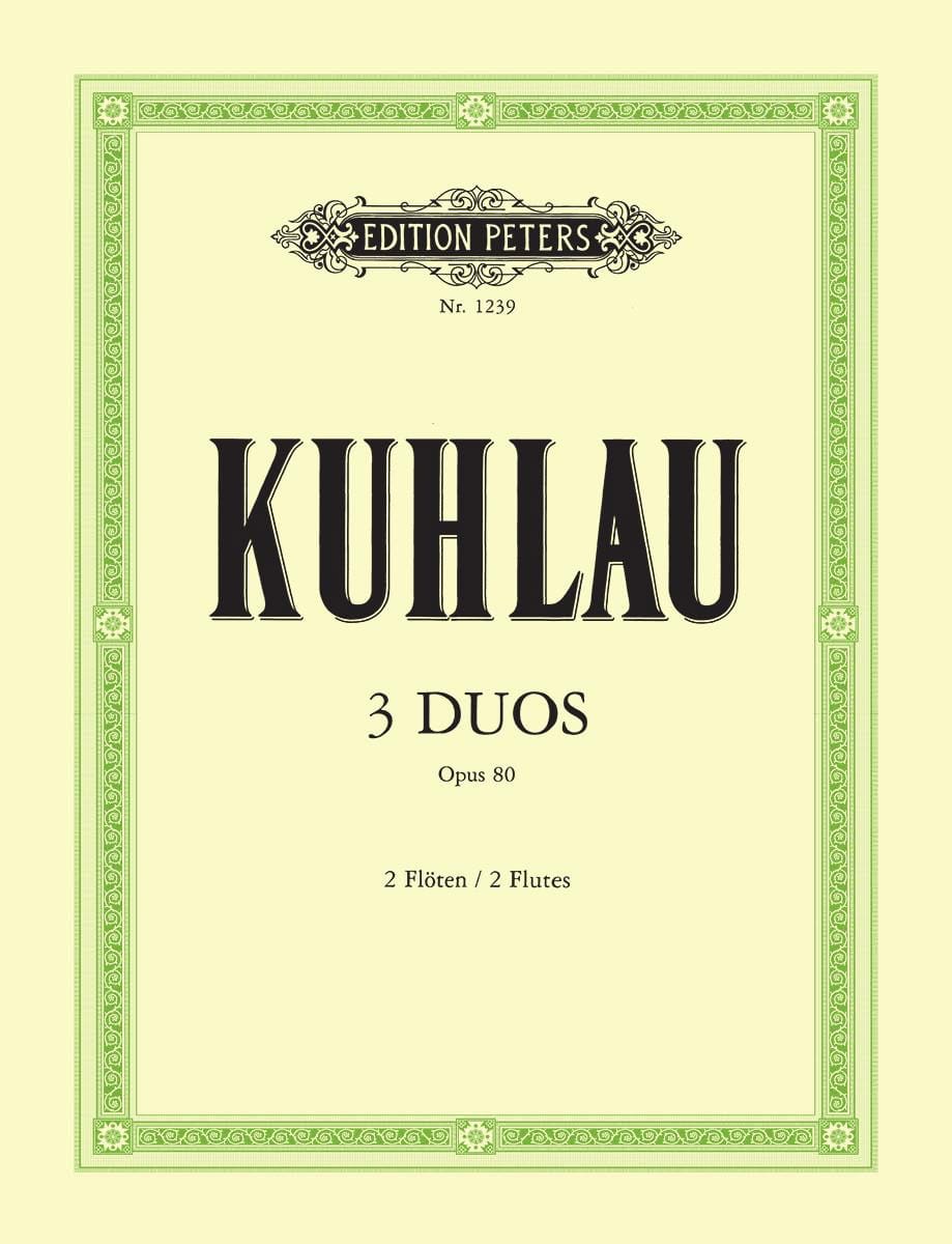 3 Duos op. 80 - 2 Flöten Friedrich Kuhlau Partition Flûte traversière