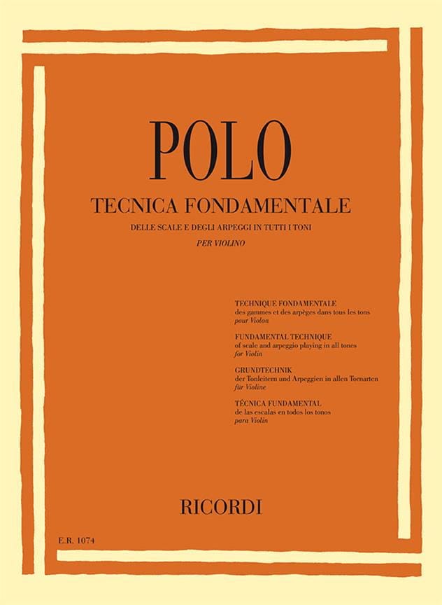 Tecnica fondamentale Enrico Polo Partition Violon