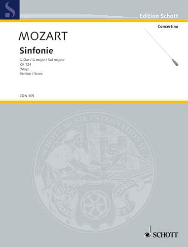 Symphonie G-Dur KV 124 - Partitur MOZART Partition Grand format