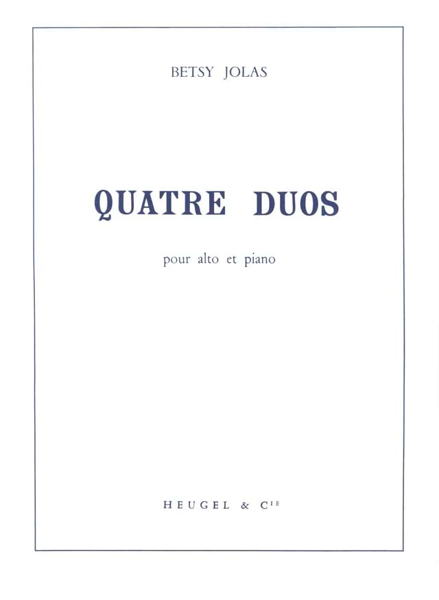 4 Duos Betsy Jolas Partition