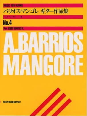 Music for guitar n° 4 Mangore Agustin Barrios Partition Guitare