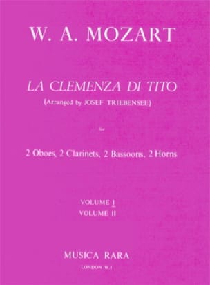 La Clemenza di Tito Volume 1 - Harmoniemusik - Score + parts - MOZART