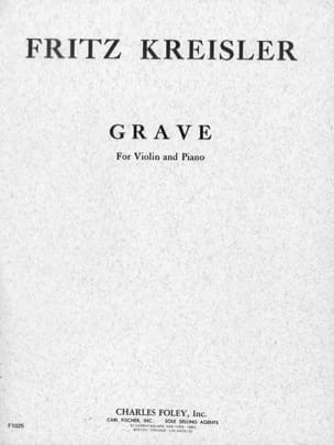 Parcourir les pages de Grave - KREISLER - Partition - Violon