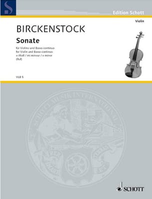 Sonate en mi mineur Johann Adam Birckenstock Partition Violon