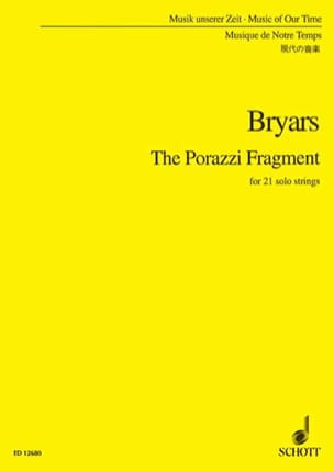The Porazzi Fragment - Conducteur Gavin Bryars Partition Grand format