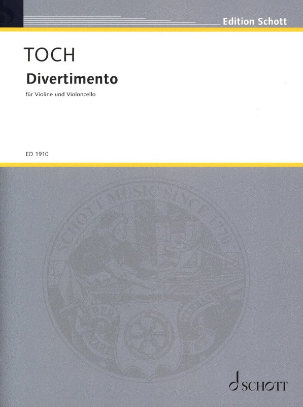 Divertimento Ernst Toch Partition Duos