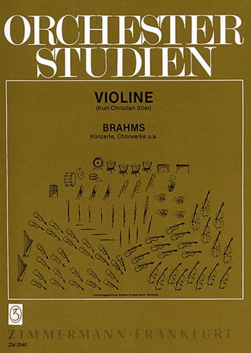 Orchesterstudien Violine - Konzert, Chorwerke BRAHMS Partition Violon