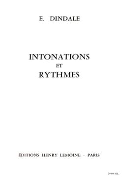 Intonations et rythmes E. Dindale Partition Solfèges