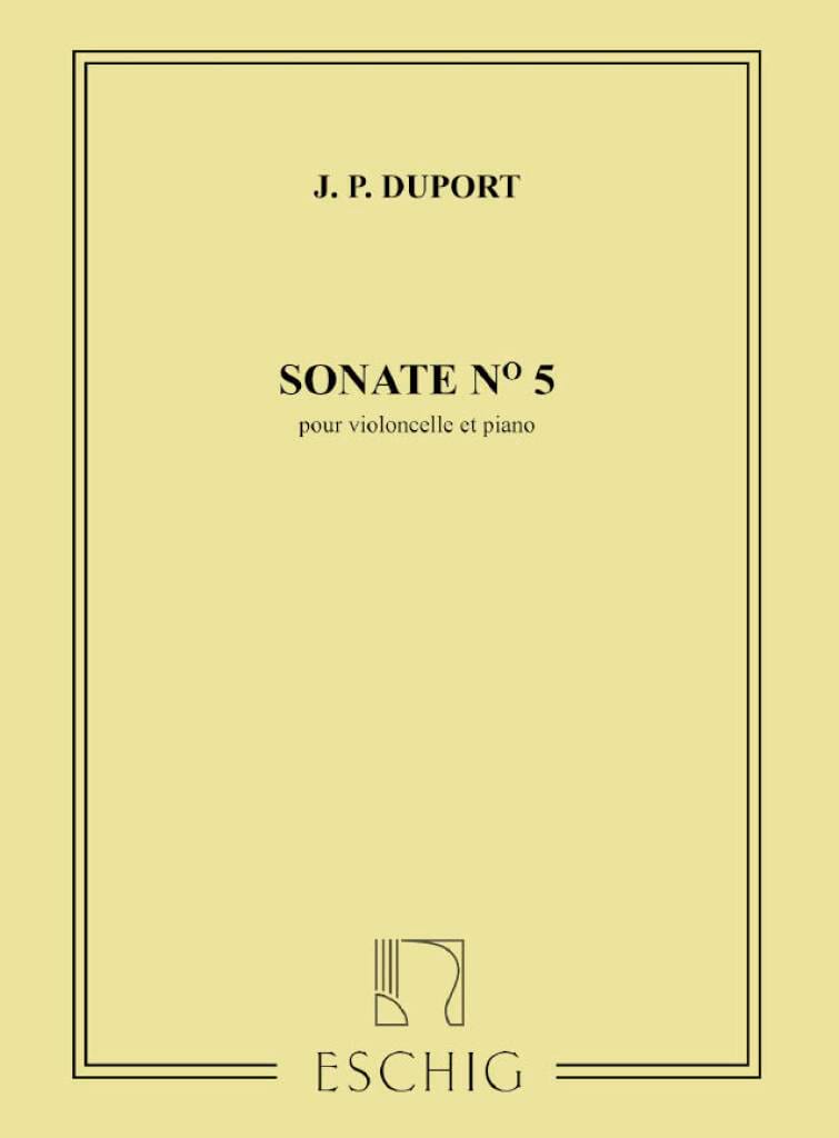 Sonate n° 5 Jean-Pierre Duport Partition Violoncelle