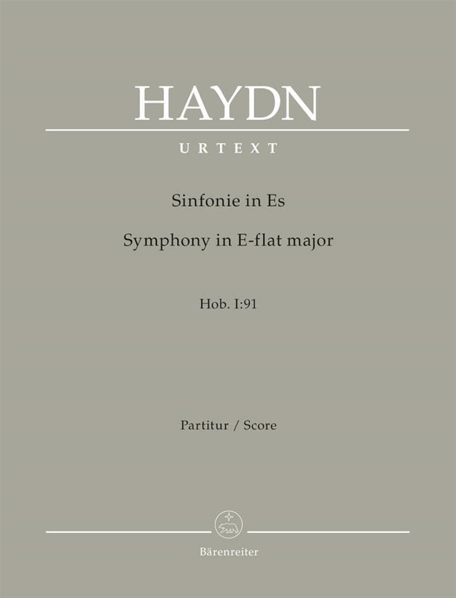 Symphonie n° 91 - Score HAYDN Partition Grand format
