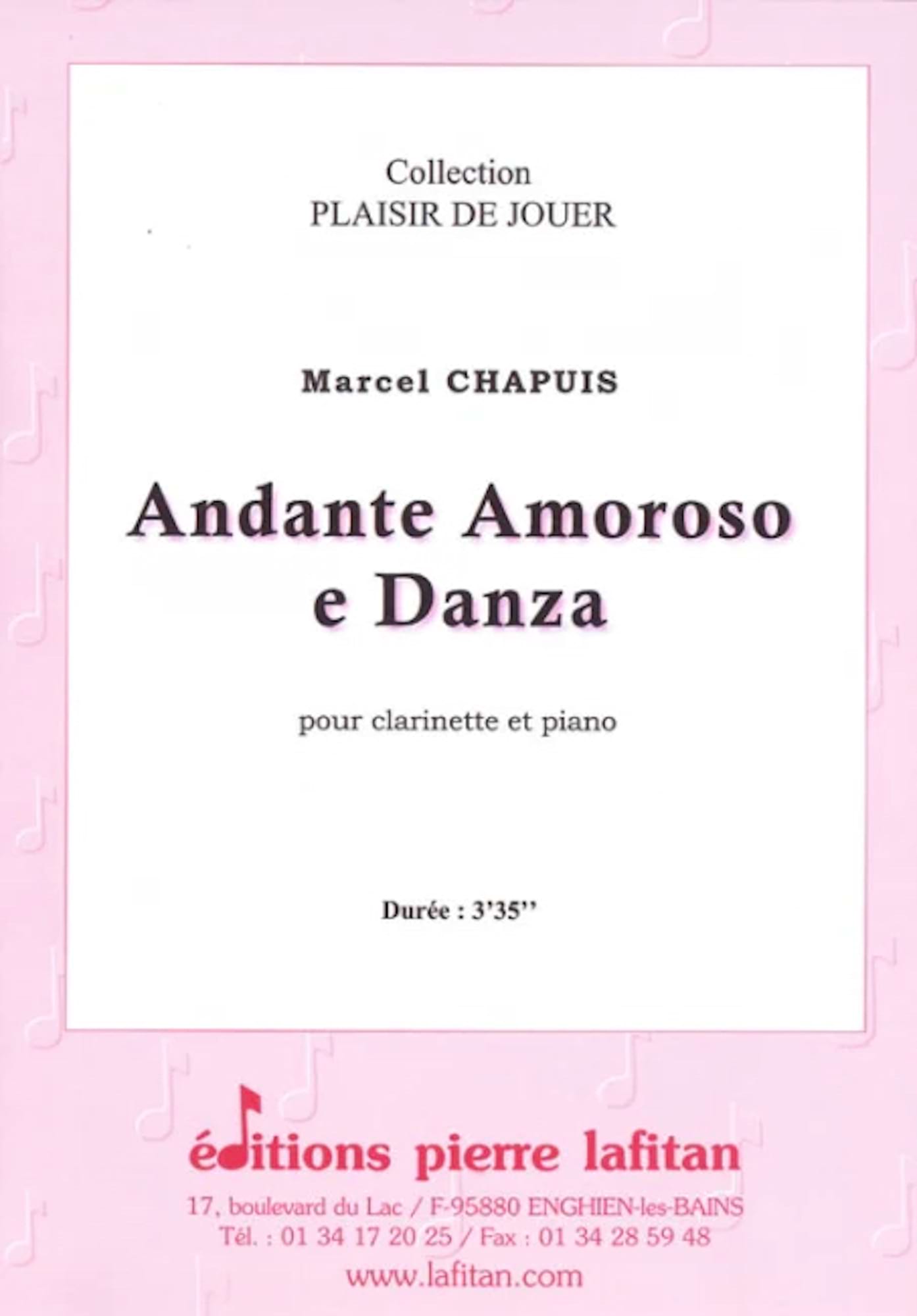 Andante Amoroso E Danza Marcel Chapuis Partition