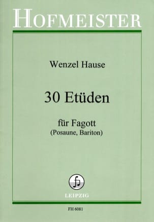 30 Etudes - Basson Wenzel Hause Partition Basson
