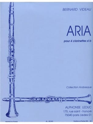 Aria Bernard Videau Partition Clarinette