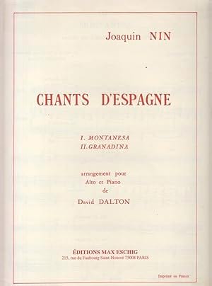 Chants d'Espagne Dalton Joaquin Nin Partition Alto