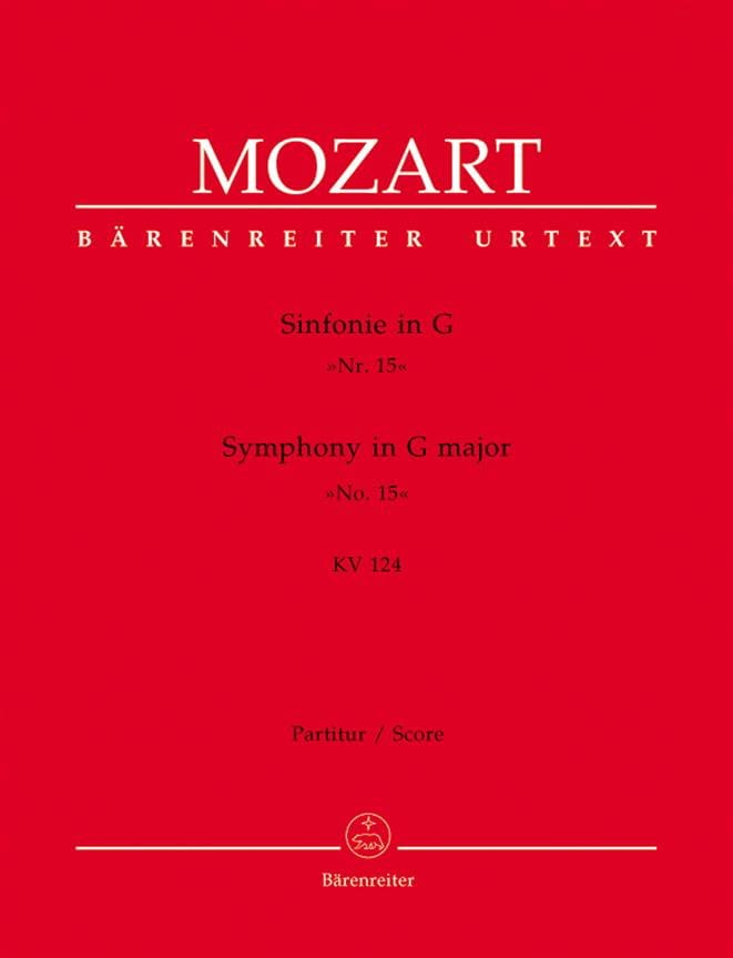 Symphonie G-Dur KV 124 - Partitur MOZART Partition Grand format
